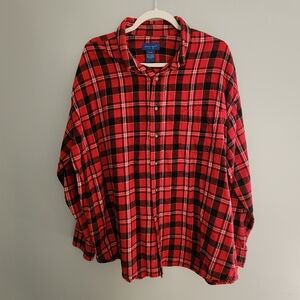 Towncraft Men's Vintage Red Plaid Shirt size XL